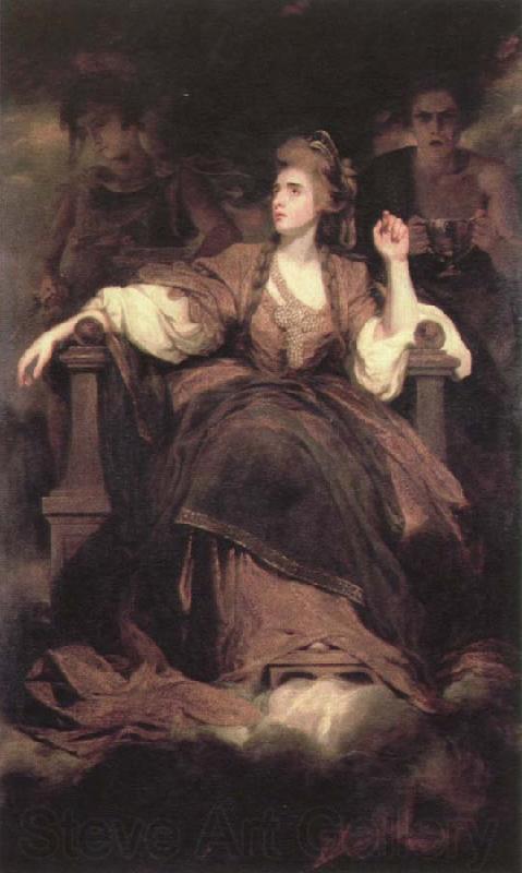 Sir Joshua Reynolds mrs.siddons as the tragic muse Spain oil painting art